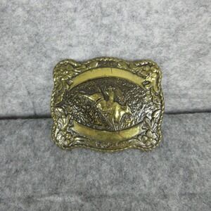 Justin Belt Buckle Bronze Cast Rodeo‎ Western Cowboy Bull Rider  Metal